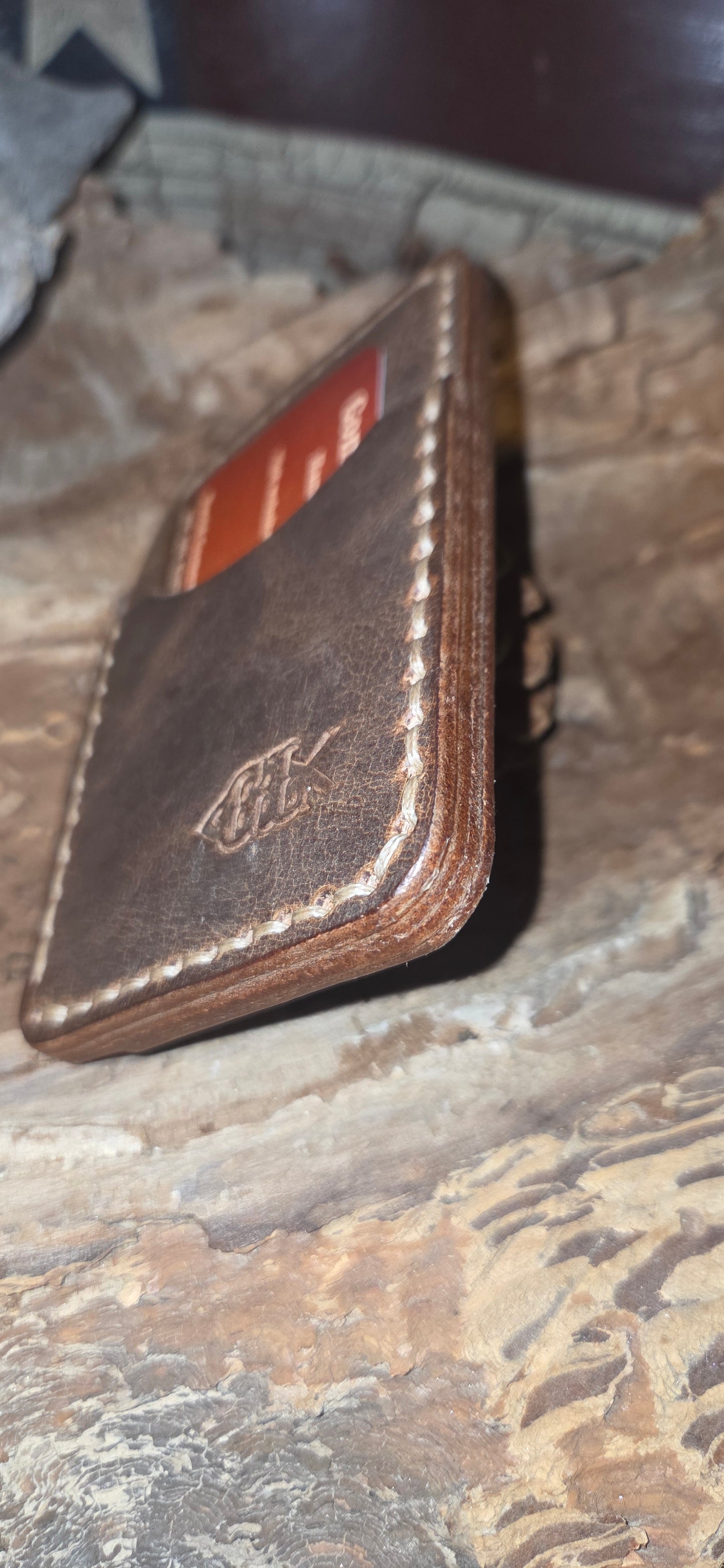 The Outrider | Hand-Stitched Bison Hybrid Wallet