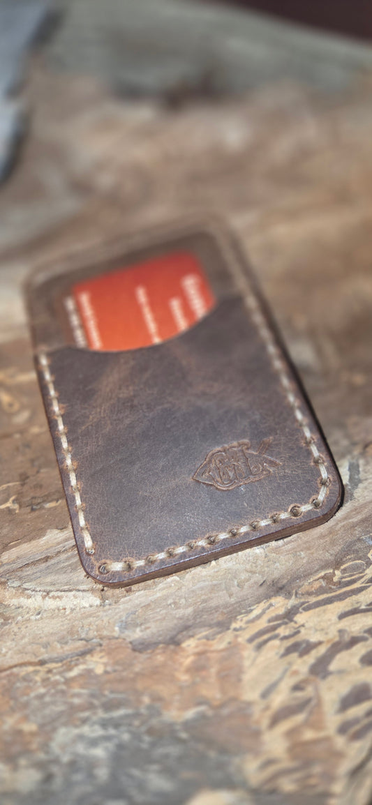 The Outrider | Hand-Stitched Bison Hybrid Wallet